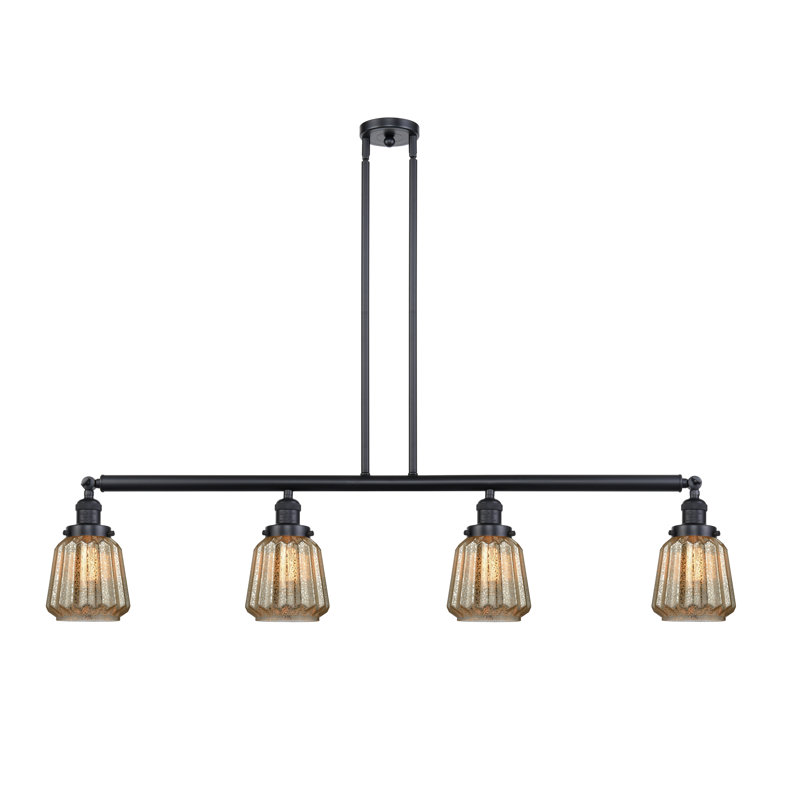 Lemmons 4 - Light Kitchen Island Pendant, Mercury, Polished Chrome