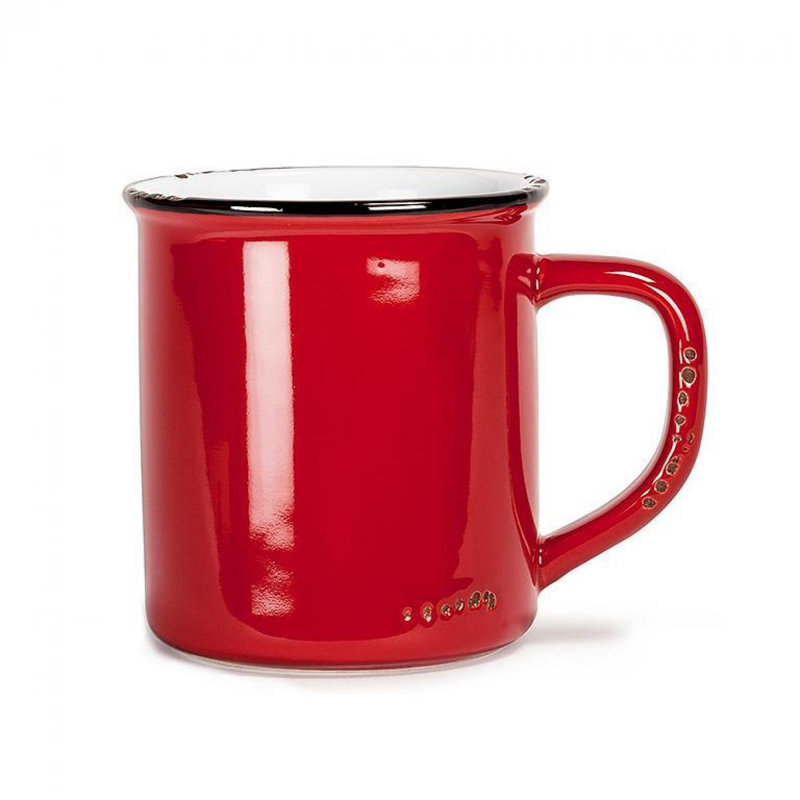 Tasse en émail, Rouge
