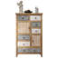 Buffet décoratif 27,76 po en bois avec 6 tiroirs et 2 portes Designer