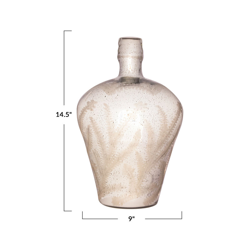 Vase en verre gravé au mercure