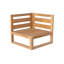 Venice Outdoor Teak Corner Wedge Lounge Chair-1369417559