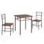 Ensemble de salle à manger de cuisine rétro 3 pièces avec table durable et chaises confortables pour une utilisation polyvalente
