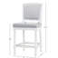Tabouret de bar blanc 26 po Style