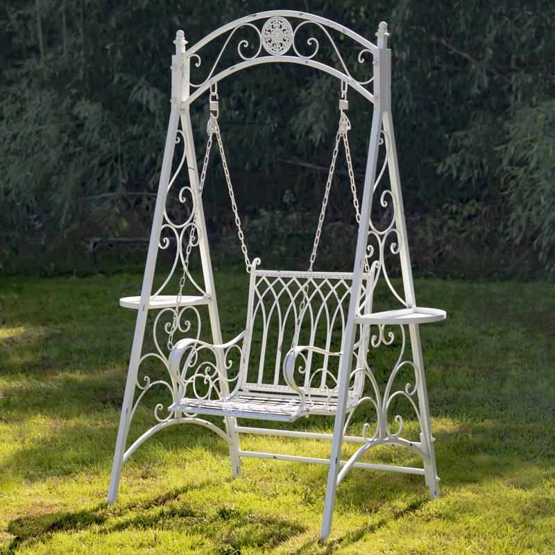 Balancelle avec support Adeena, Blanc