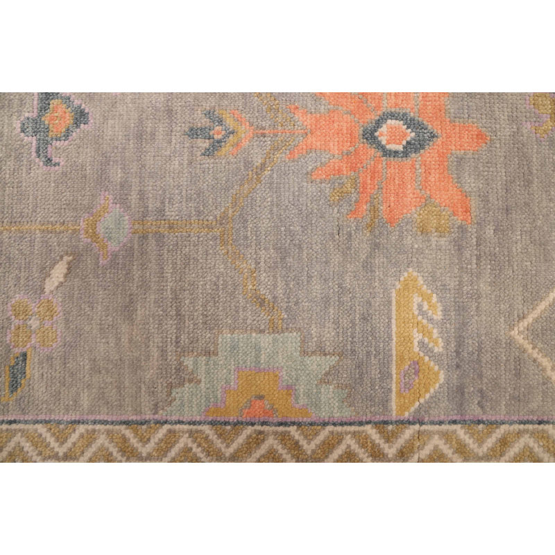Tapis moderne gris Oushak 8 pi 0 po x 9 pi 9 po