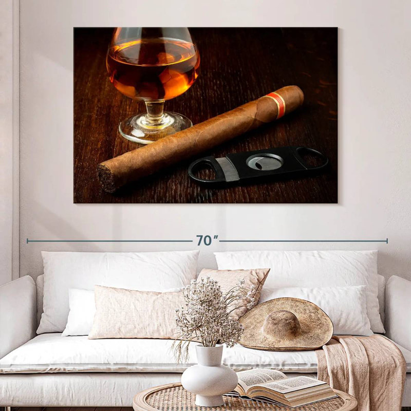 Yarlin Glass Of Rum, 8" H x 12" W