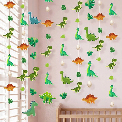 6 pièces de décoration de fête d'anniversaire sur le thème de dinosaures