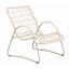 Chaise longue d'extérieur (ensemble de 2) - Structure en fer et osier en plastique