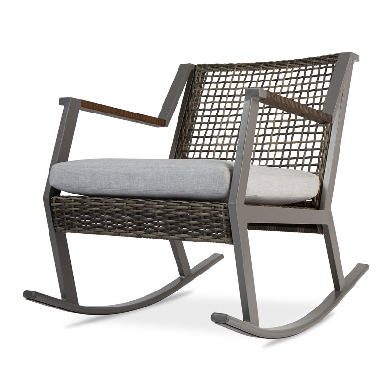 Calvin Rocking Chair with Cushions, Gray