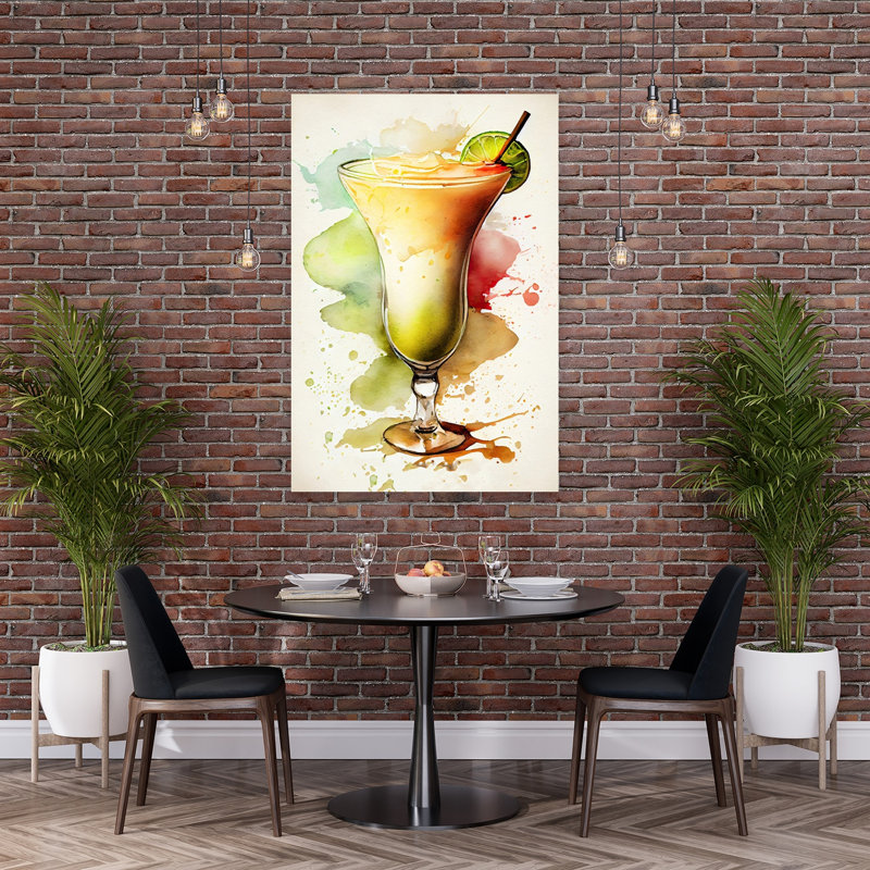 Drinks Cocktail, impression d'art mural contemporain, H 60 po x l 40 po