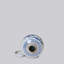 Pot de rangement rond en porcelaine bleue et blanche pour enfants