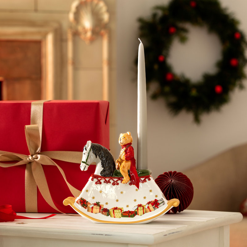 Villeroy and Boch - Cheval à bascule, jouets de Noël, bougeoir en porcelaine