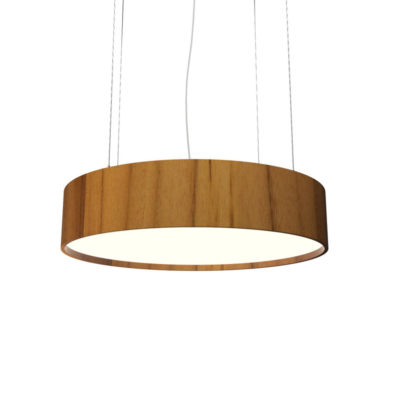 Cilíndrico 3 - Light Chandelier, American Walnut, 1