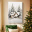«Cottage of Frostlit Whisper», toile tendue avec châssis de qualité supérieure-281599491