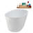 60" Streamline Soaking Glossy White Freestanding Tub and Tray With Internal Drain-108298465