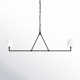 Mattia 2 Light Metal Dimmable Linear Chandelier