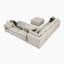  Canapé modulaire moderne et contemporain Orrin - Très grand canapé modulaire en microfibre 6 pièces avec lit escamotable, méridienne de rangement, repose-pieds roulant et 8 coussins.-277475351-298164377