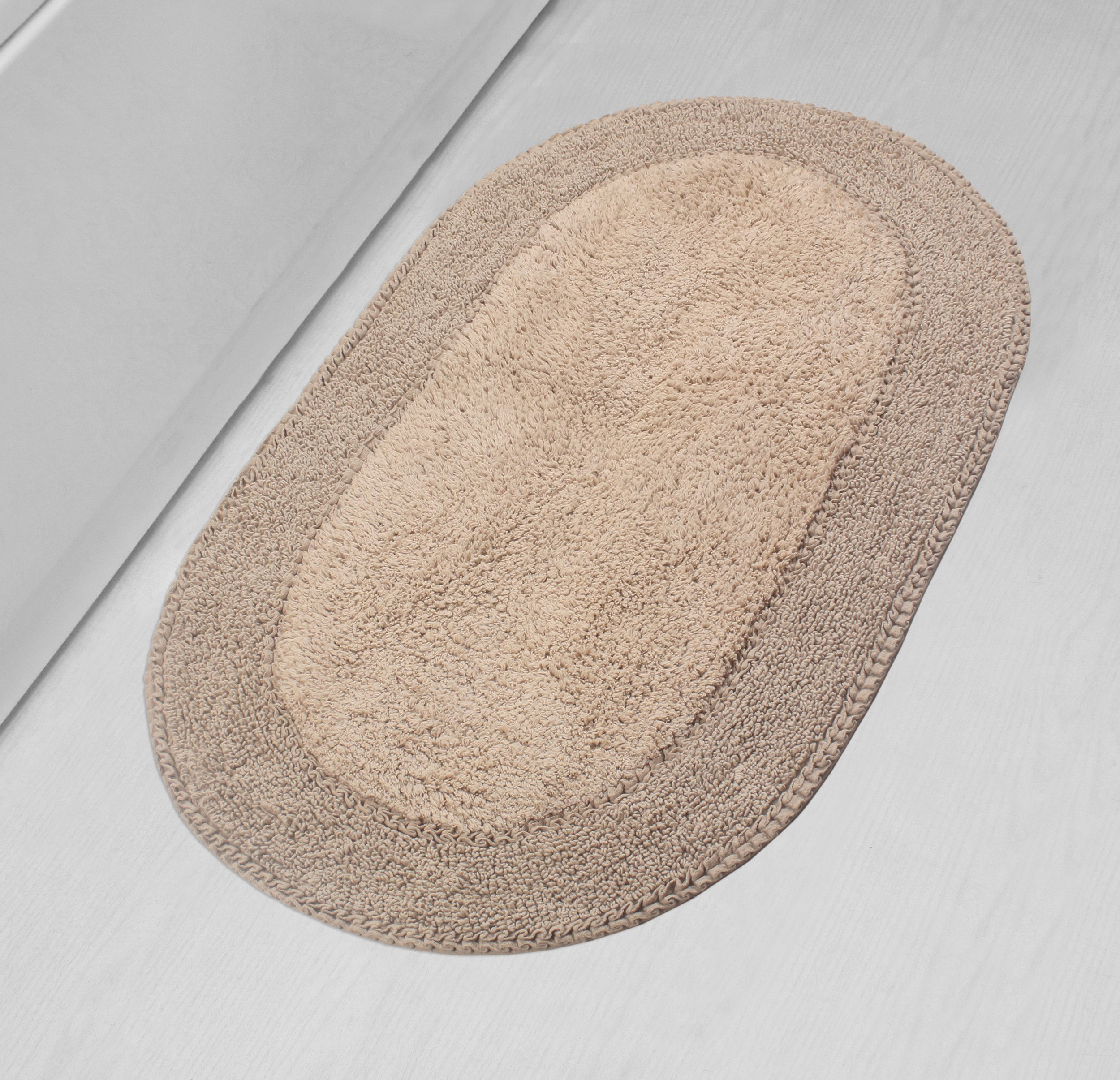 High Density Chenille Bathroom Mat Oval Shape Fluffy Bath Carpets Doormat  For Toilet Shower Room Bathtub