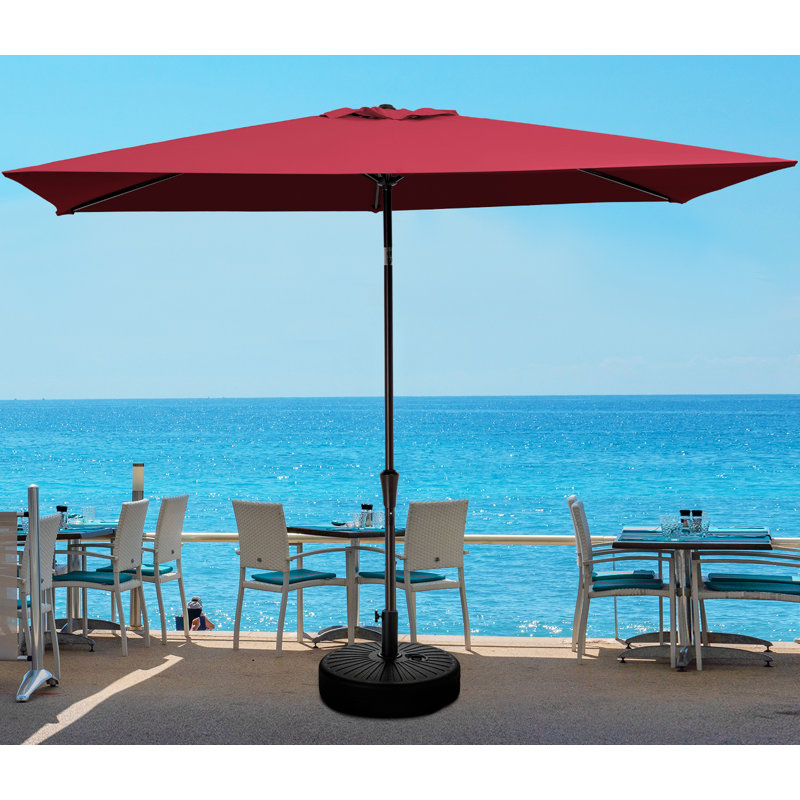 Parasol de marché carré Myari, Rouge