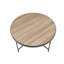 Table basse, chêne gris vieilli Bage et finition en métal