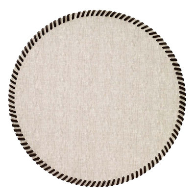 Whipstitch Vinyl Round Placemat