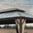 12' X 20' Hardtop Gazebo, Upgraded Metal Gazebo With Drainage System, Dual-Layer Galvanized Steel Roof, Curtain And Netting, Outdoor Shelter Canopy For Patio, Garden, And Backyard, Brown-123203370-123203361
