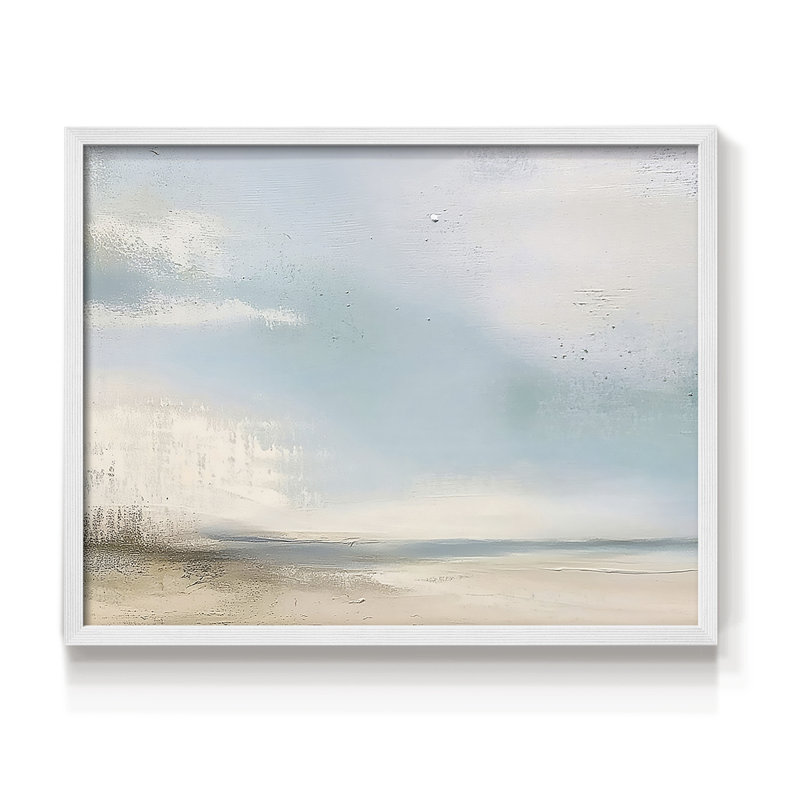 Abstrait, série CXIV, reproduction encadrée, H 16 po x l 20 po, Blanc