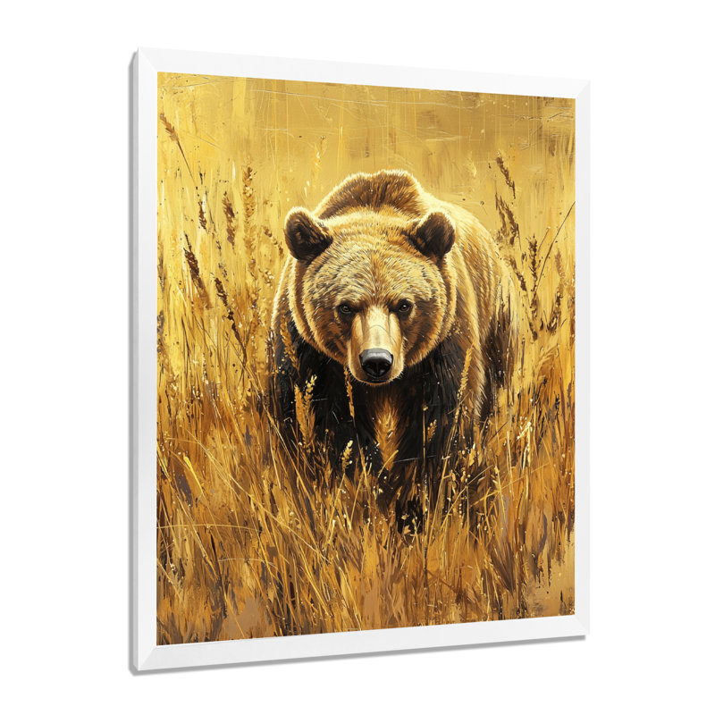 Alachua - animaux, art mural sur toile, H 44 po x l 34 po, Picture Framed, Blanc