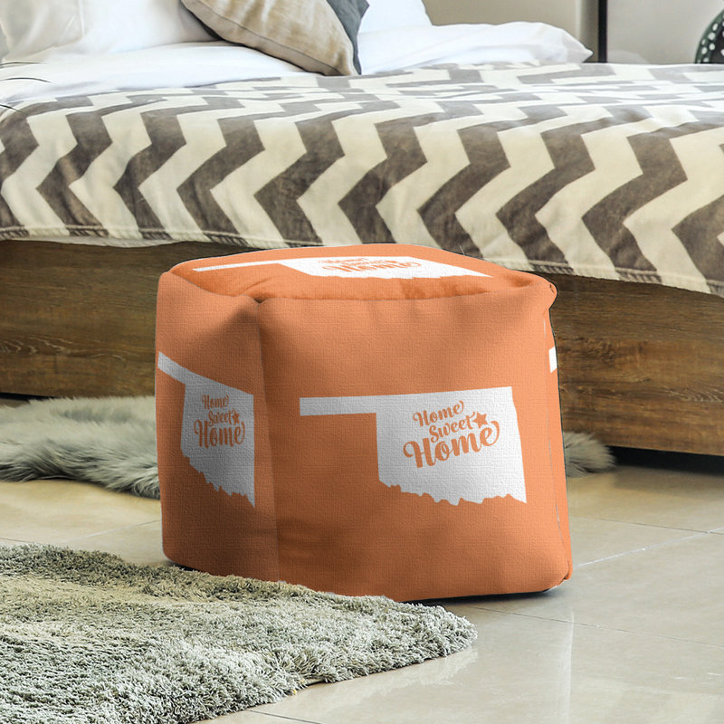 Repose-pieds à cubes tulsa doux home, Orange