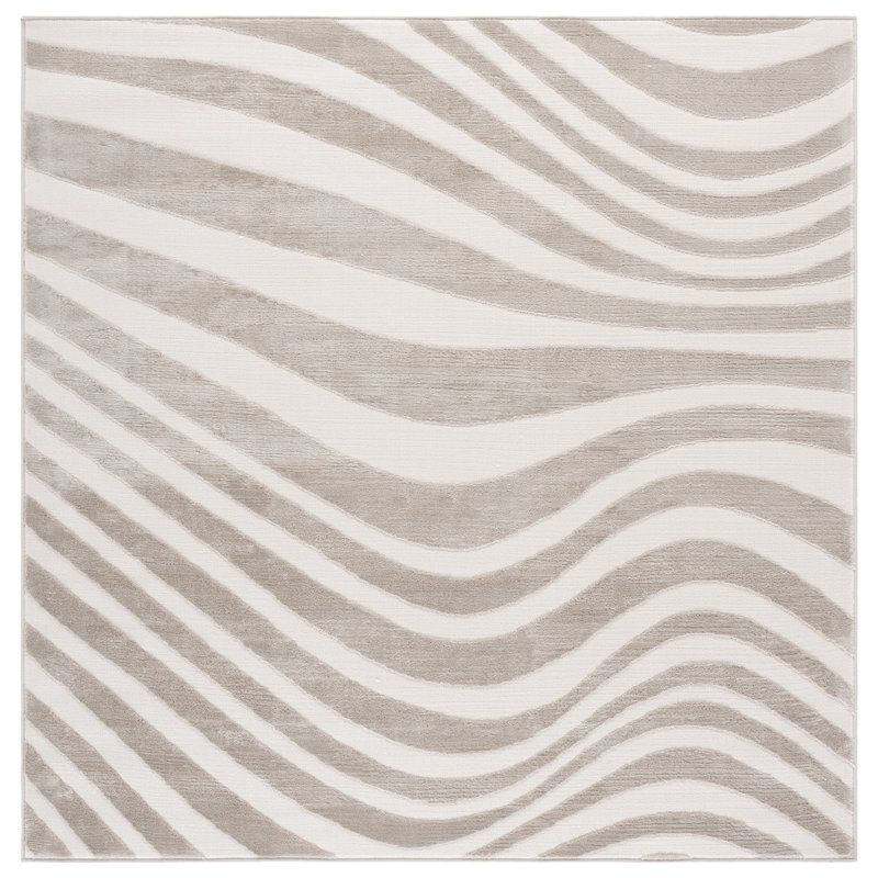 Saylor 136 Performance Abstract Rug, Square 6'3"