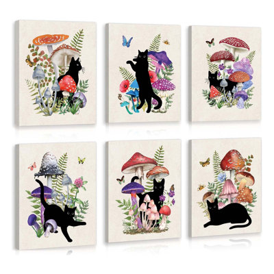 6 Piece Wrapped Canvas Wall Art