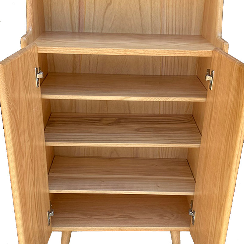 Armoire à chaussures en bois massif, Jaune