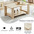 Rectangular Coffee Table with Glass Table Topand Shelf-1796218732-1796218720