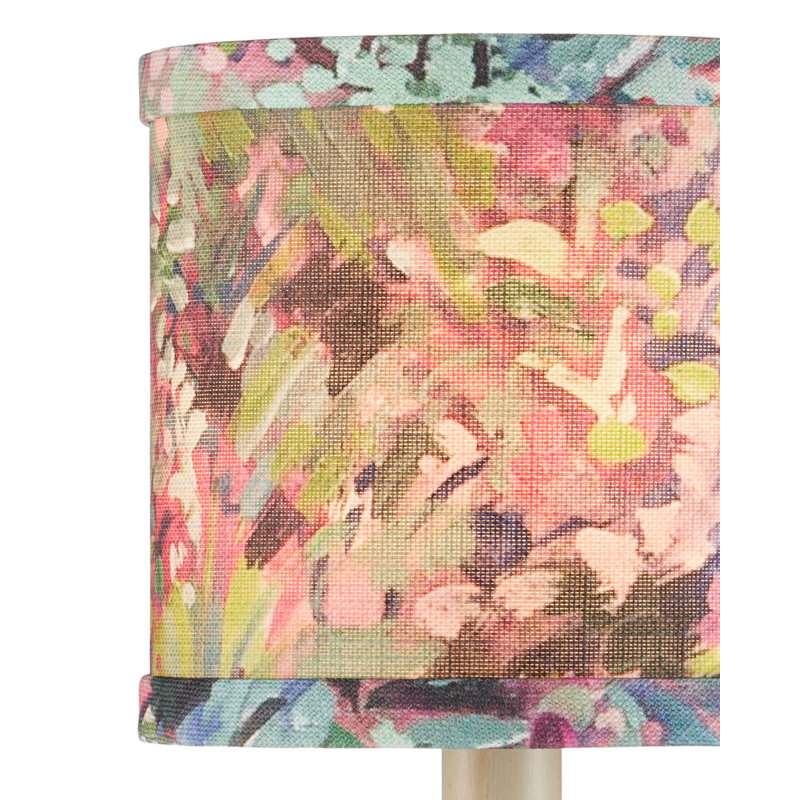 Wildflower - Drum Chandelier Shade - Magenta, Green, Blue, Magenta, Green, Blue