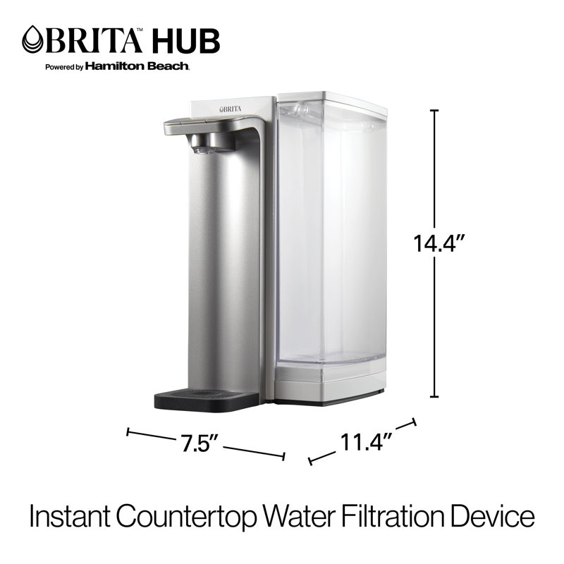 Brita Hub White Countertop Water Filtration System with 12 Cup Reservoir