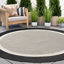 Tapis intérieur / extérieur noir / crème Kasuri-949982
