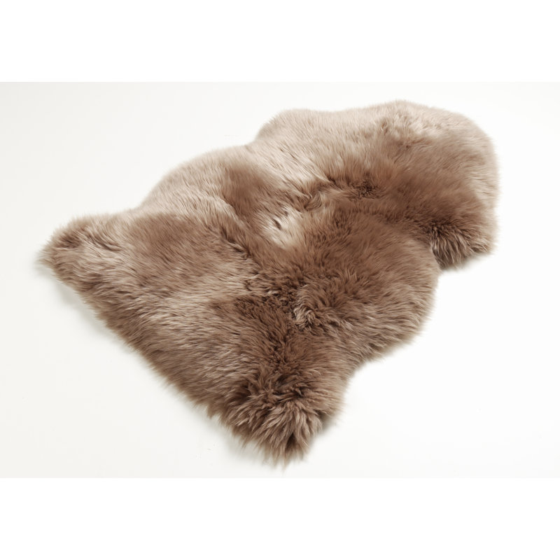 Animal Print Sheepskin Hand Woven 62cm X 90cm Area Rug