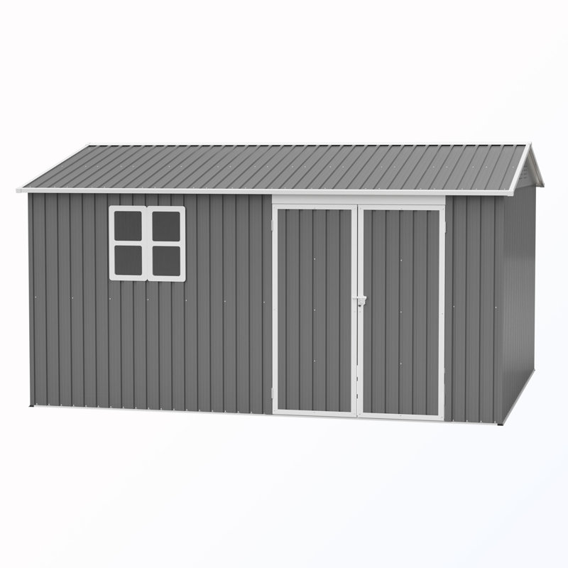 Outdoor Storage Shed With Lockable Doors