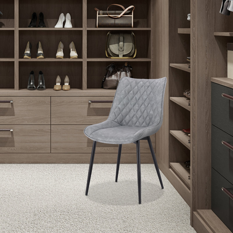 Alhambra 46.5cm H Upholstered Side Chair, Grey, 4