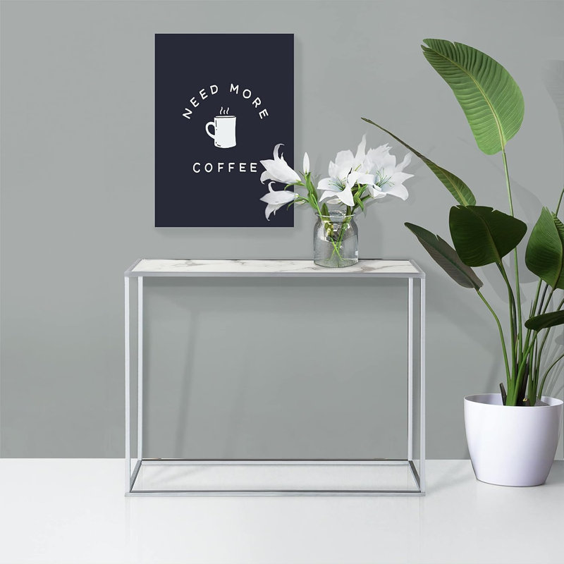 Polytric 100cm Console Table, Chrome, White