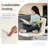 Vegan Leather Swivel Adjustable Height Bar Stool-107167917