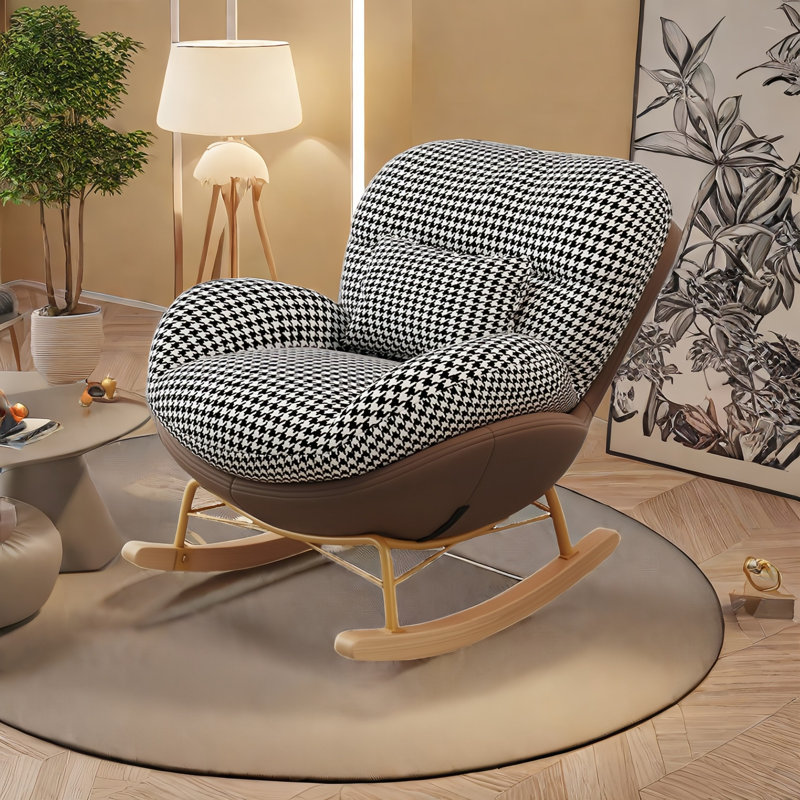Chaise berçante moderne rembourrée