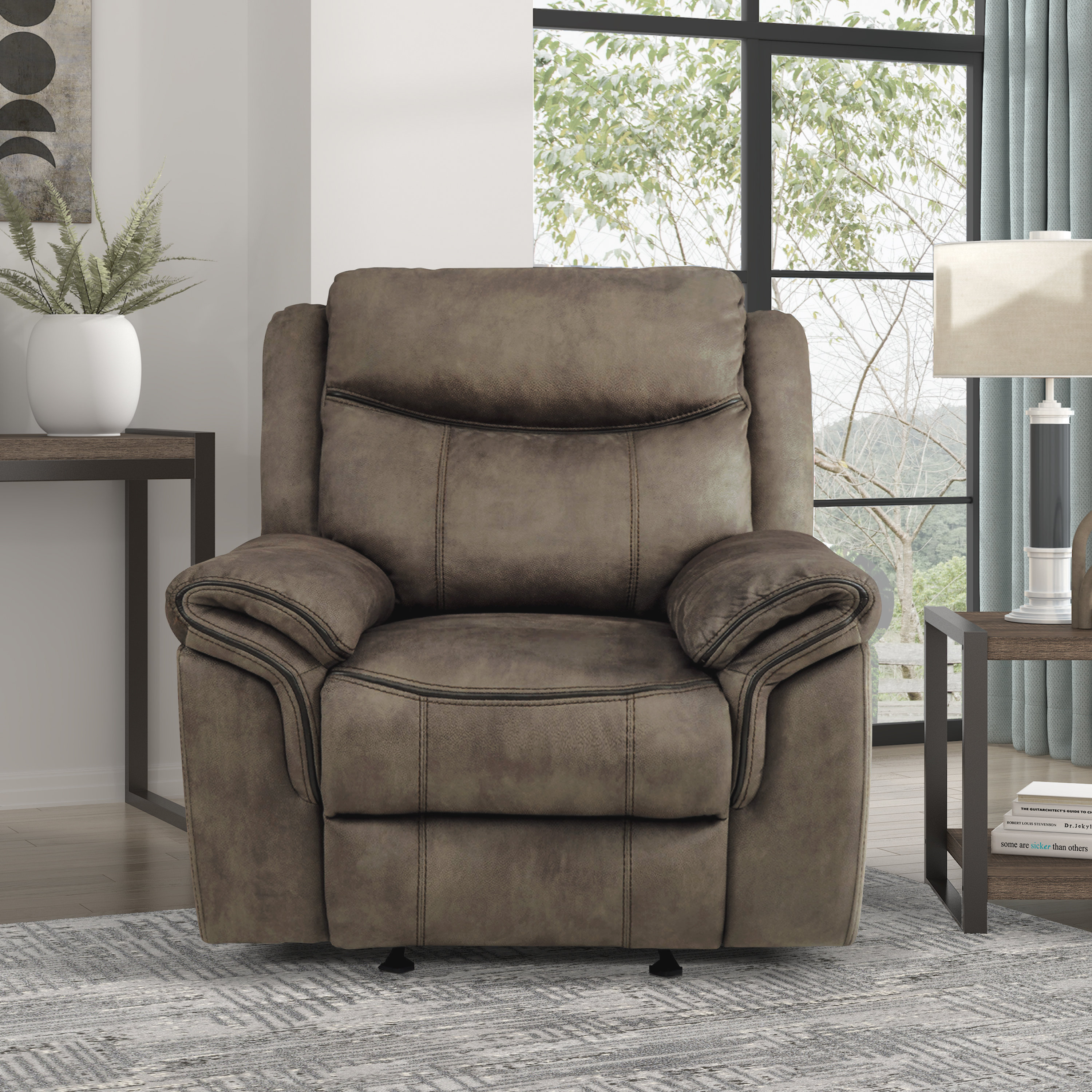 Lane reclining cheap glider with ottoman