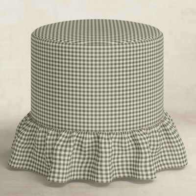 Ruffle Drum Ottoman