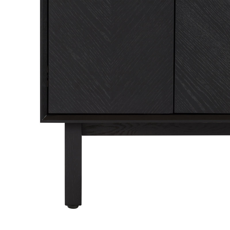 Adele 48'' Black Oak Single Bathroom Vanity Base