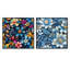 Hashimoto - Ensemble de 2 collages carrés botaniques abstraits-101849060-101849065