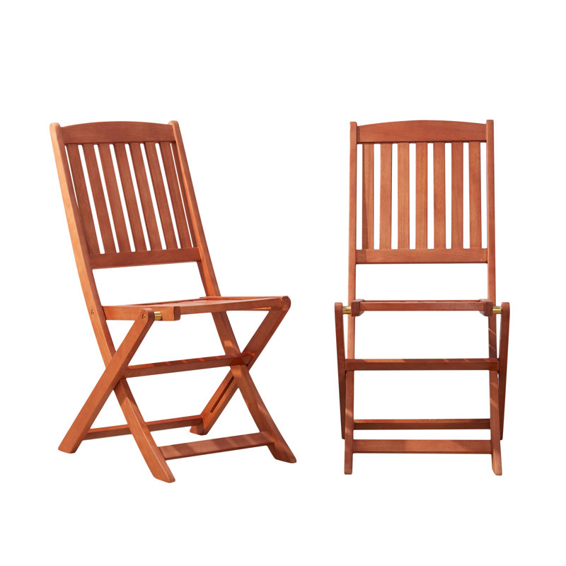 Chaise de terrasse pliante en eucalyptus Celise