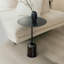Petite table d'appoint moderne avec base en marbre Creskin
