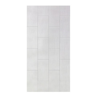 Panneau mural à coller 48 po x 96 po Prodigy, blanc (motif vertical 12 po x 24 po), TPS4896-231