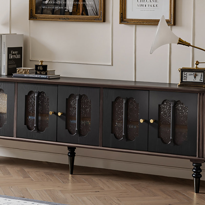 Un meuble télé rétro de style moyen, H 22,4 po x L 94,5 po x l 15,7 po